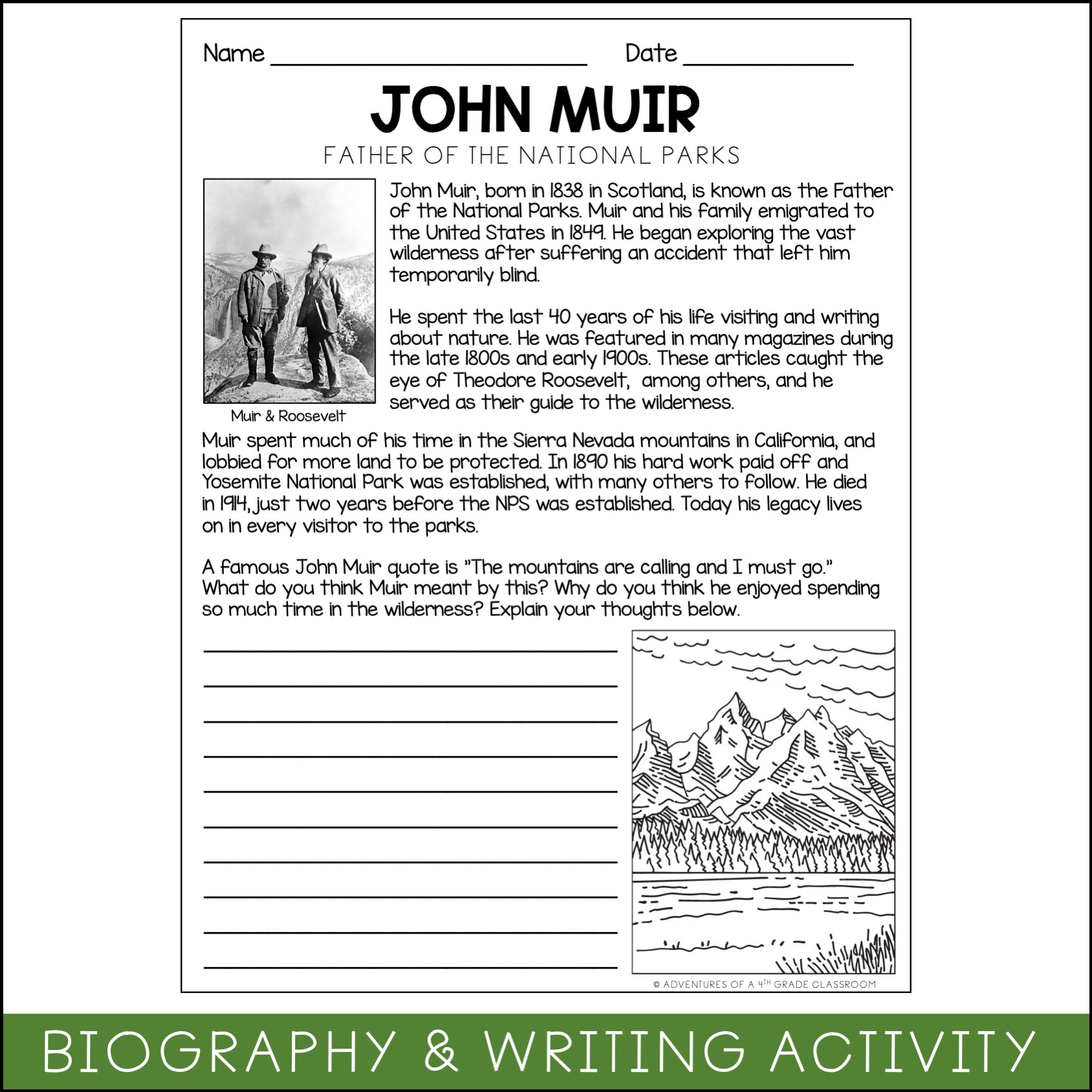 National Park Collaborative Poster | John Muir - Image 4