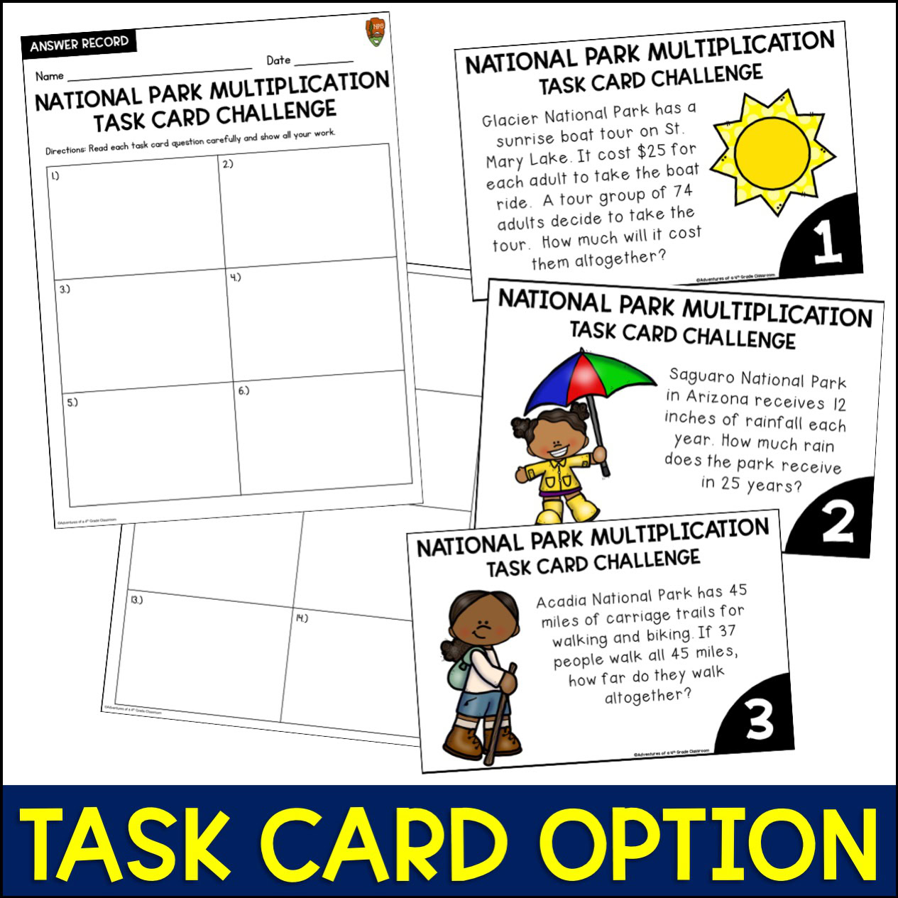 Multiplication and Division Word Problems Bundle | National Parks - Image 4