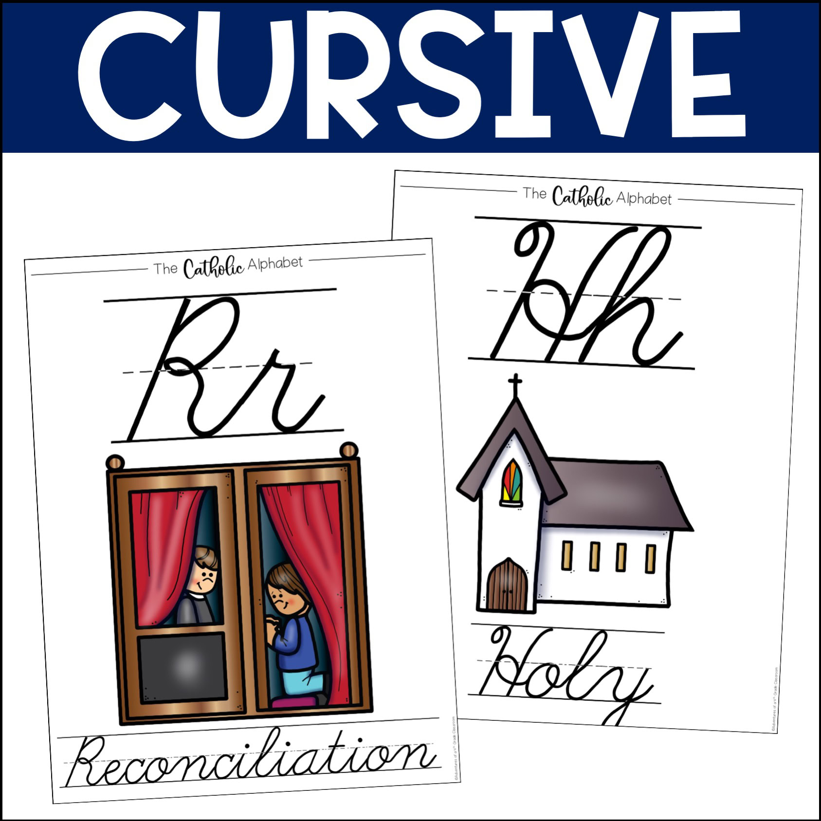 Catholic Alphabet Posters - Image 3