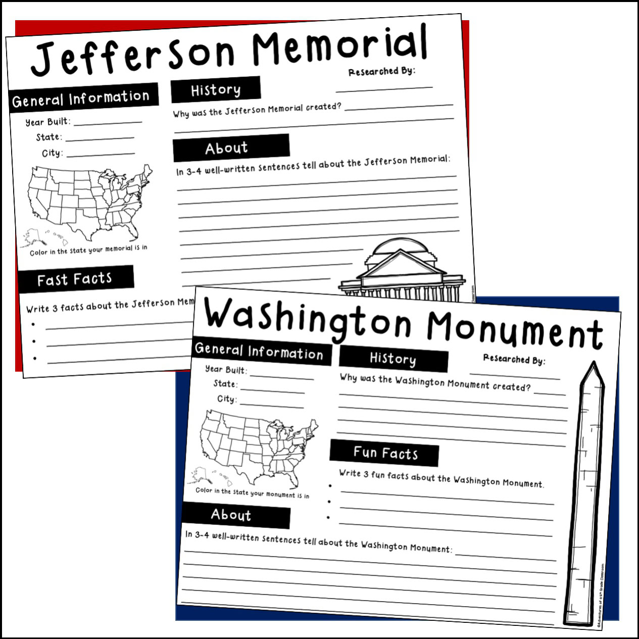 National Monuments, Memorials, & Landmark Report Templates - Image 2