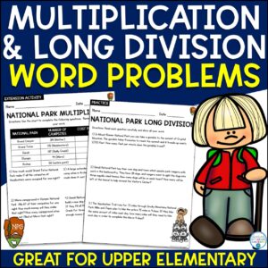 Multiplication and Division Word Problems Bundle | National Parks