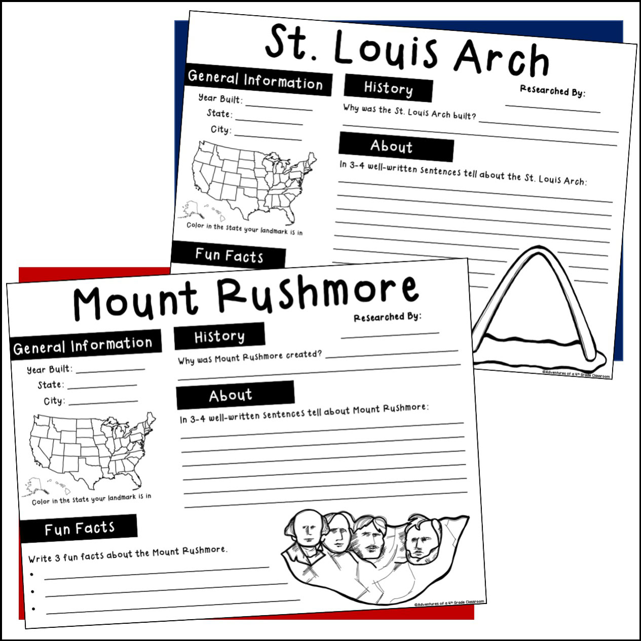 National Monuments, Memorials, & Landmark Report Templates - Image 3