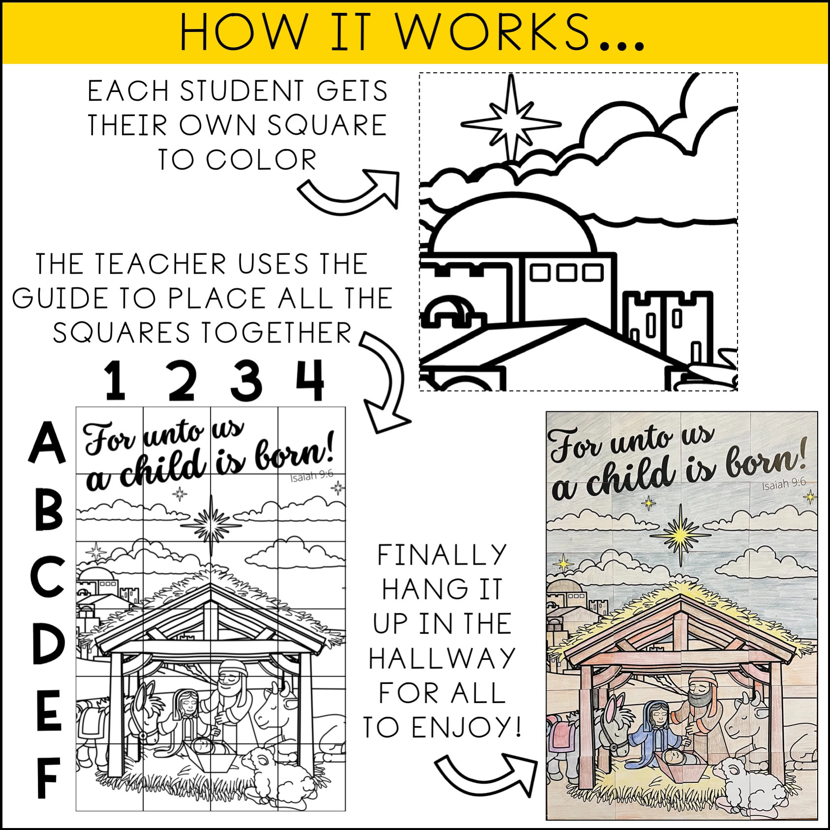 Nativity Scene Collaborative Poster - Image 4