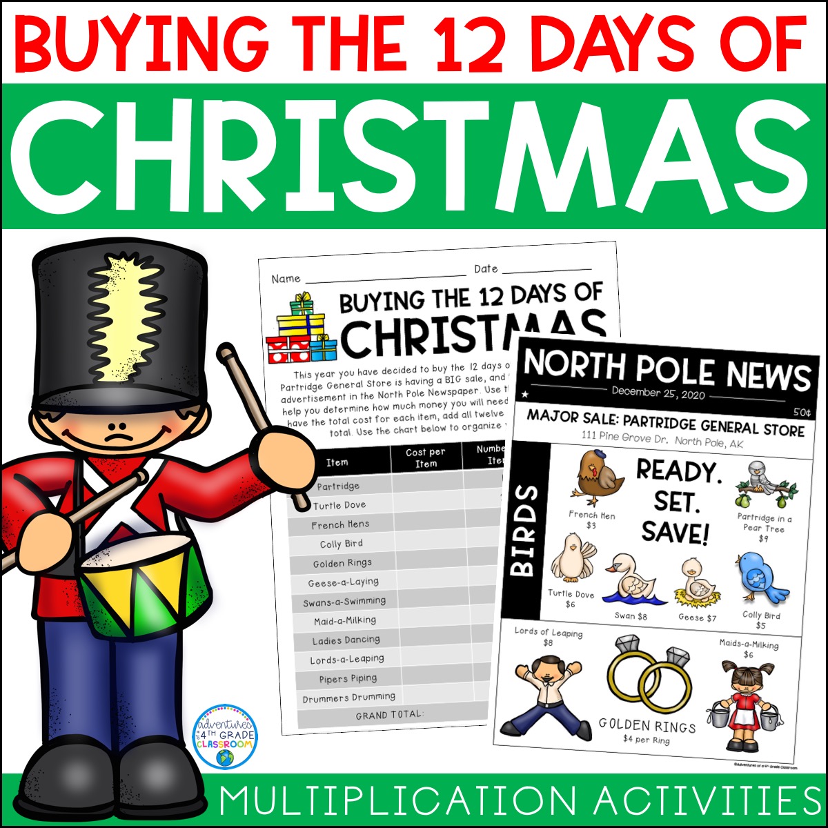 Christmas Multiplication Activity
