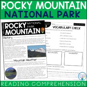 Rocky Mountain National Park | Reading Comprehension