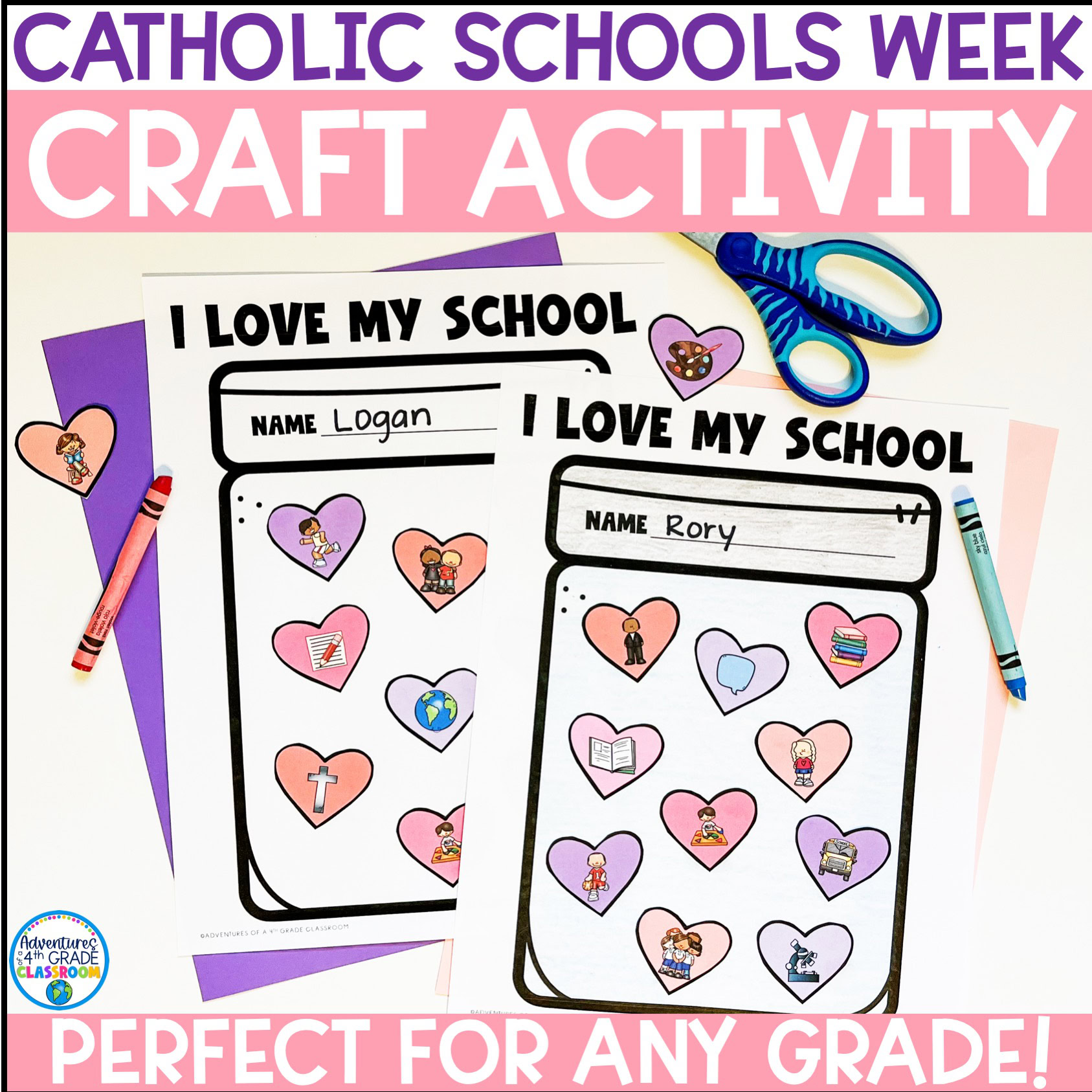 Catholic Schools Week Craft | Heart Jar Activity