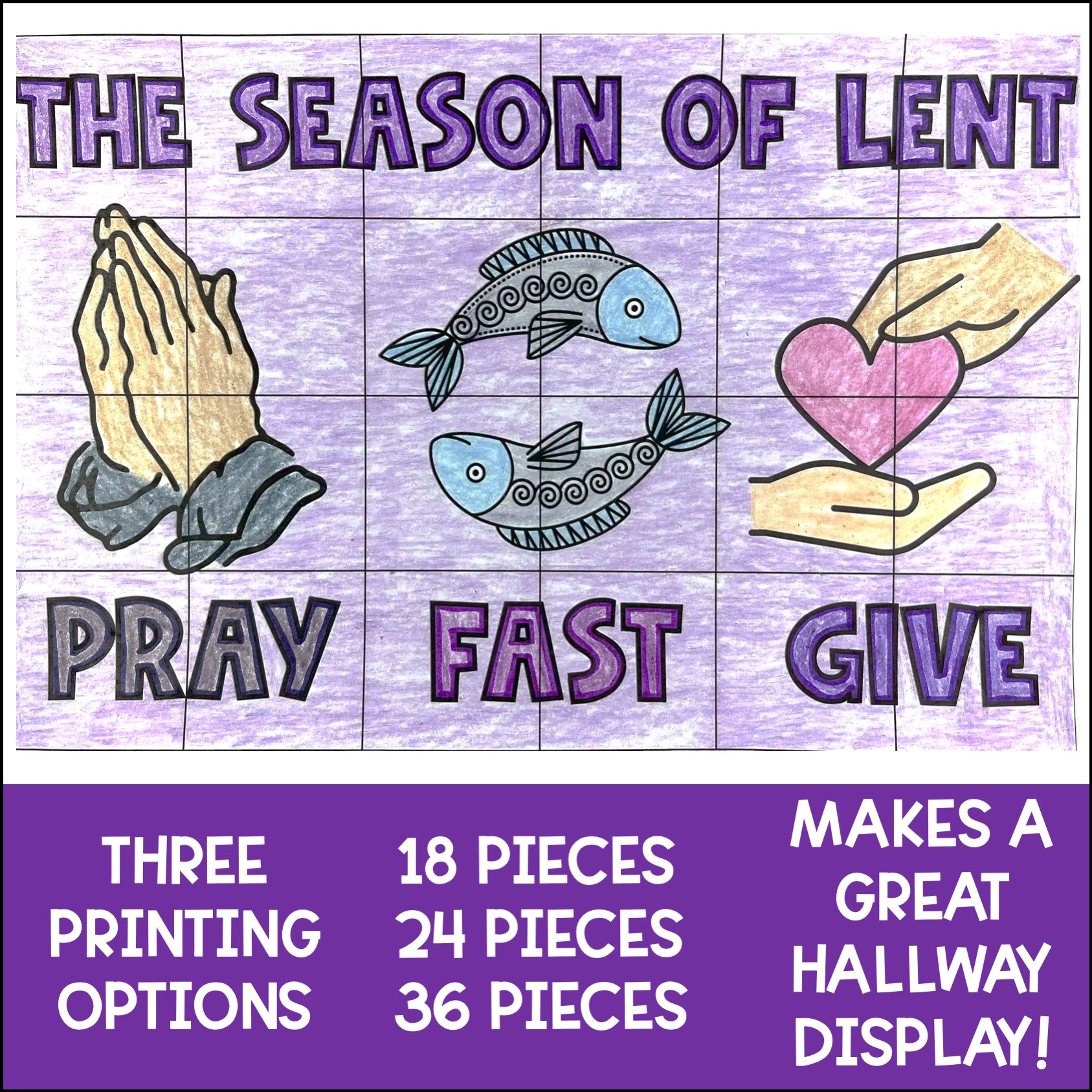 Lent Collaborative Poster | Catholic | Ash Wednesday - Image 2