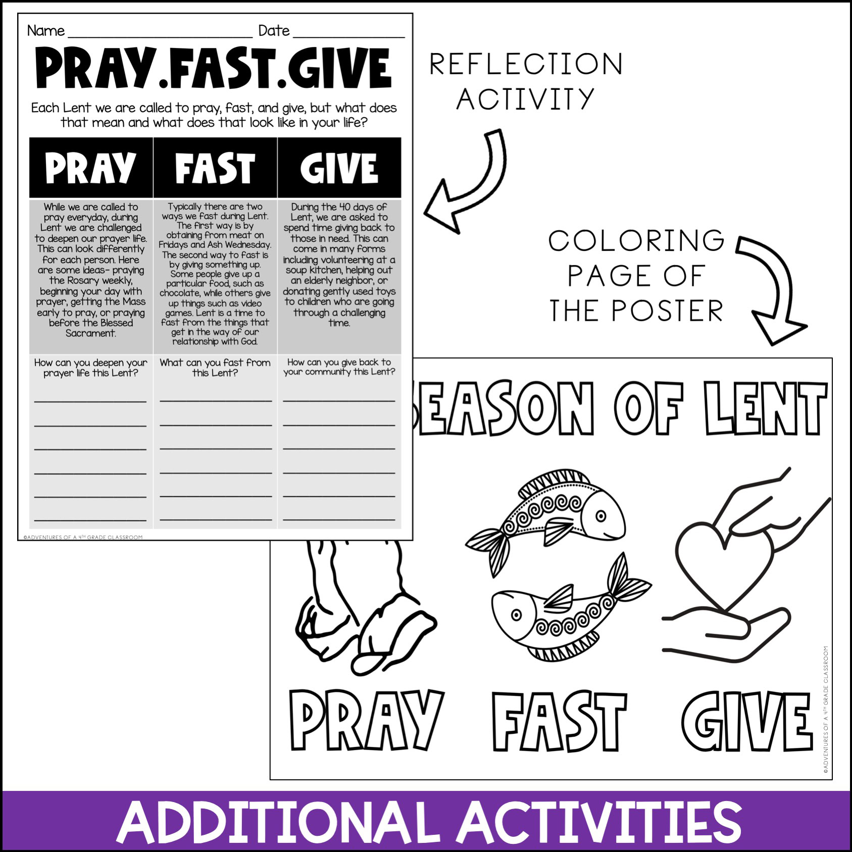 Lent Collaborative Poster | Catholic | Ash Wednesday - Image 3
