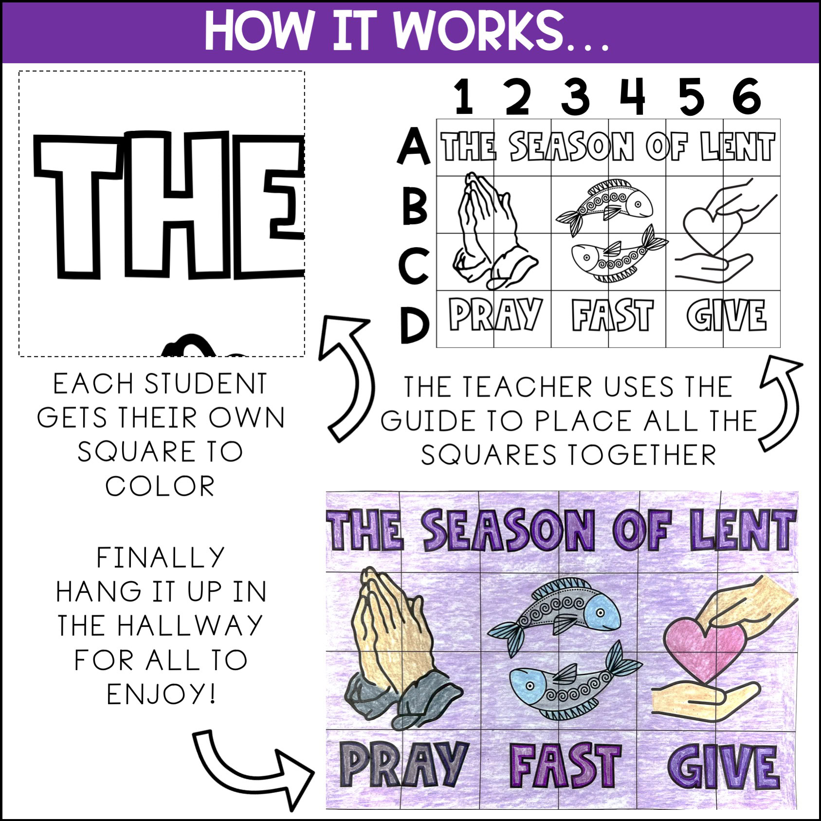 Lent Collaborative Poster | Catholic | Ash Wednesday - Image 4