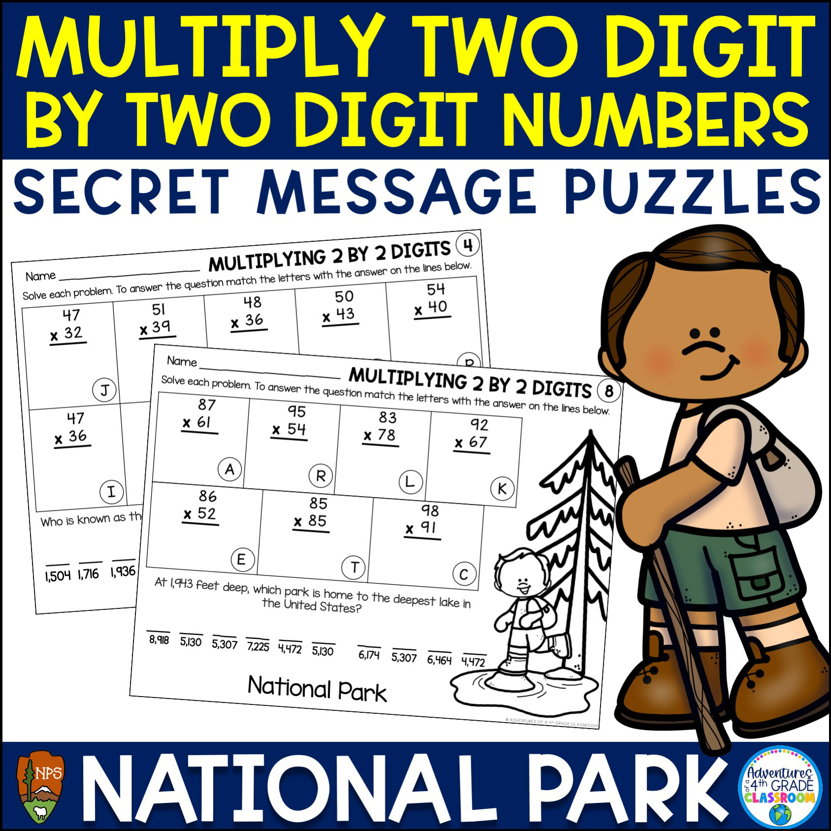 2 Digit by 2 Digit Multiplication | Review Puzzles