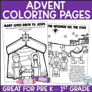 Nativity and Christmas Coloring Pages Activity Booklet - Catholic Bible Story