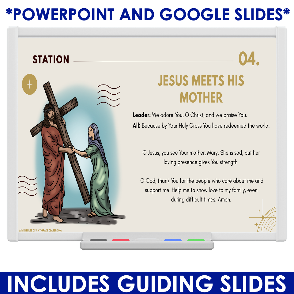Stations of the Cross Catholic Booklet & Posters Lent Prayer Coloring Activity - Image 3