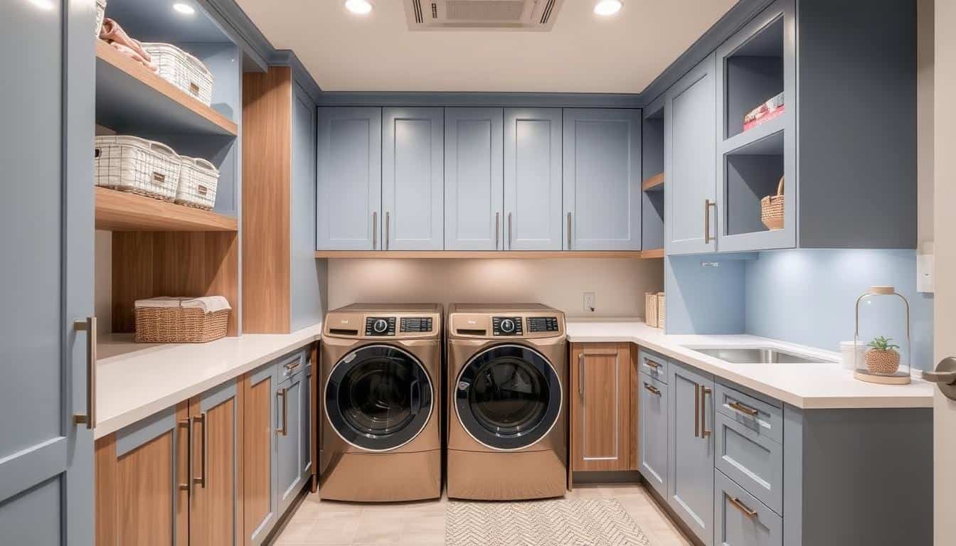 custom laundry cabinets