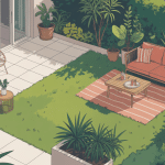 aménager un petit jardin de 50m2 illustration globale