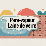 illustration pare vapeur laine de verre mur et toiture