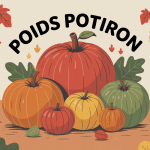 poid potiron divers calibres au potager automne