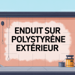 enduit sur polystyrène extérieur processus sur façade stylisée