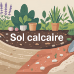 vue jardin sol calcaire plantes adaptées