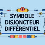 symbole disjoncteur différentiel sur schéma électrique moderne