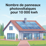 illustration maison panneaux solaires combien de panneaux photovoltaïques pour 10000 kw