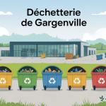 Vue stylisée gestion déchets déchetterie Gargenville