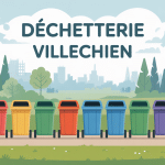 Vue globale déchetterie Villechien propre