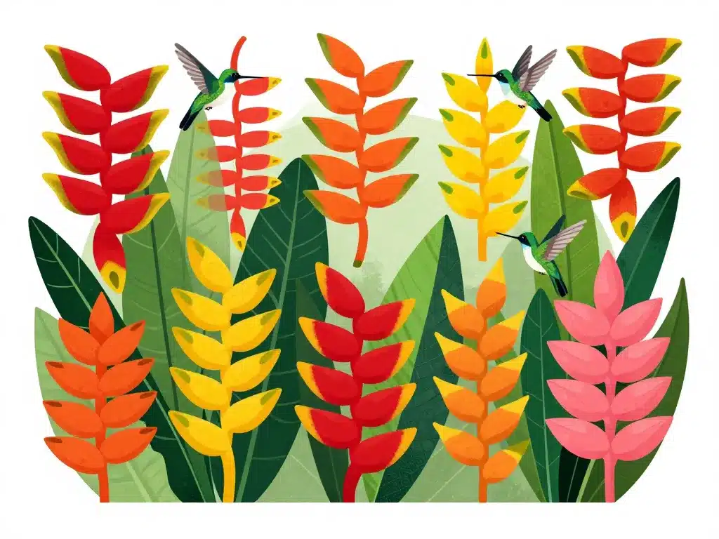 heliconiaceae fleurs tropicales colibris diversité espèces