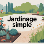 Illustration du concept jardinage simple jardin agréable