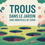 Trous dans le jardin sans monticule de terre illustration blog
