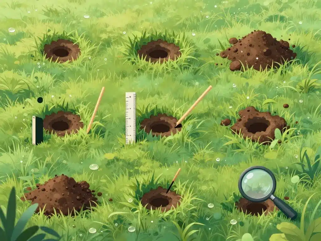 Différents types de trous dans le jardin sans monticule