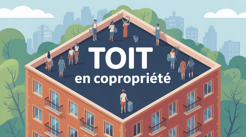 a qui appartient le toit dans une copropriété visuel vectoriel