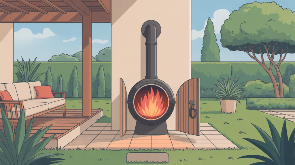 fabriquer un cache pompe à chaleur illustration jardin moderne