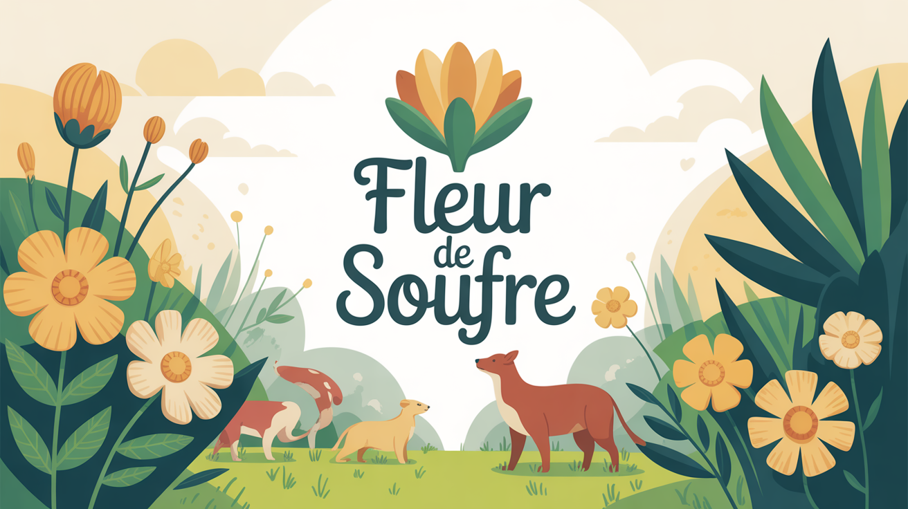 Fleur de soufre illustration peau jardin animaux