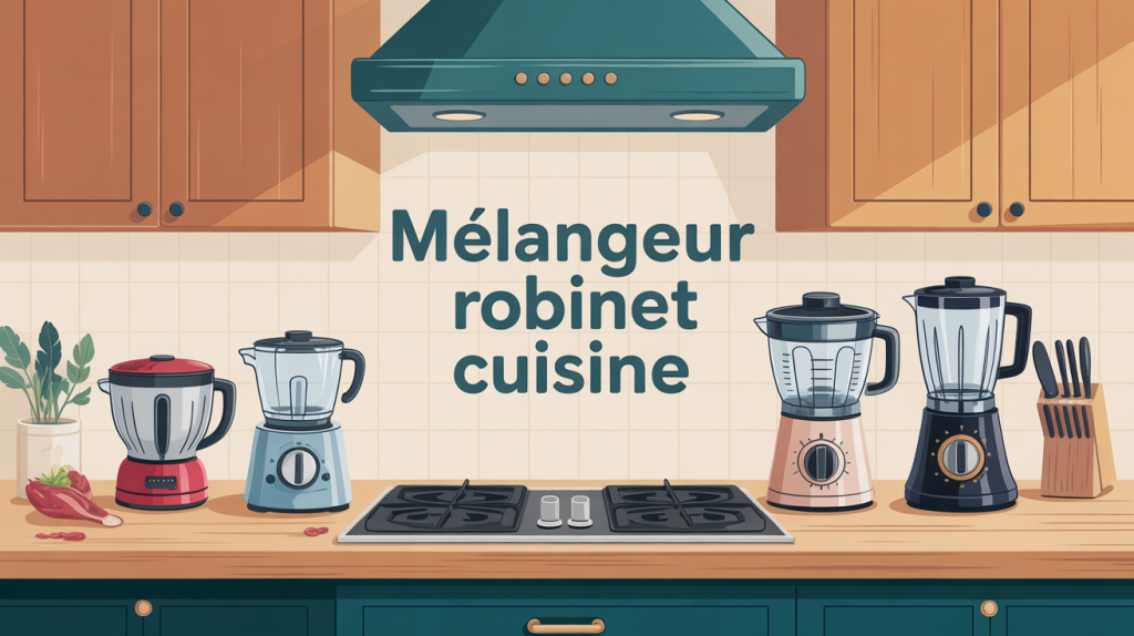 melangeur robinet cuisine illustration installation et modèles
