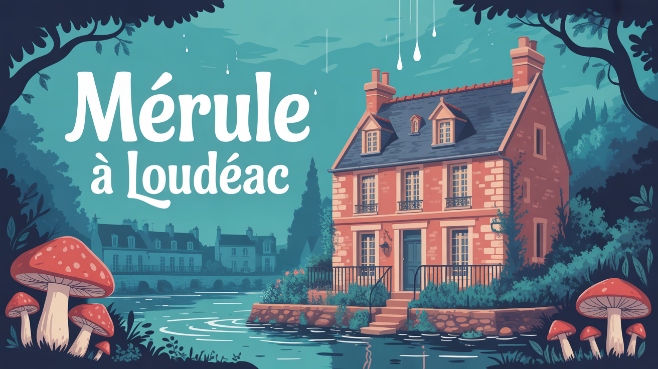 Illustration mérule Loudéac maison pierre humidité