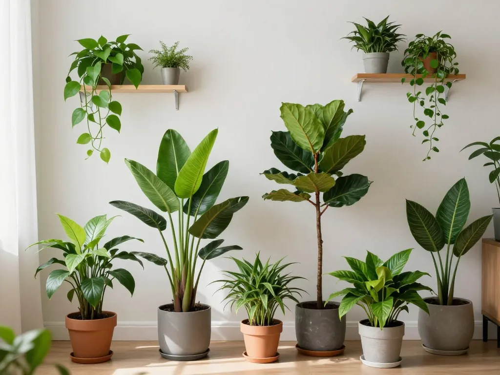 Plantes d'interieur depolluante salon moderne lumineux