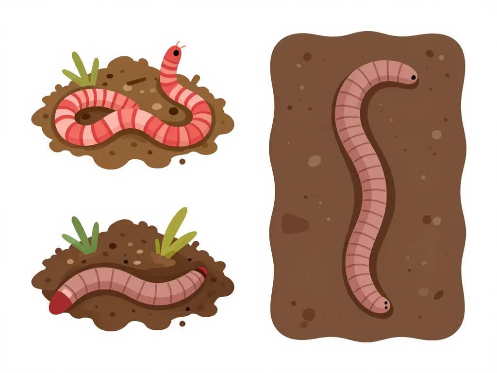 schéma différences vers de terre compost et jardin