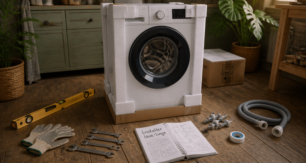 installer machine à laver outils et accessoires