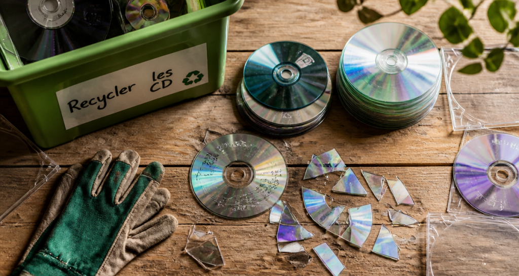 ou jeter les cd bac recyclage et cd usages