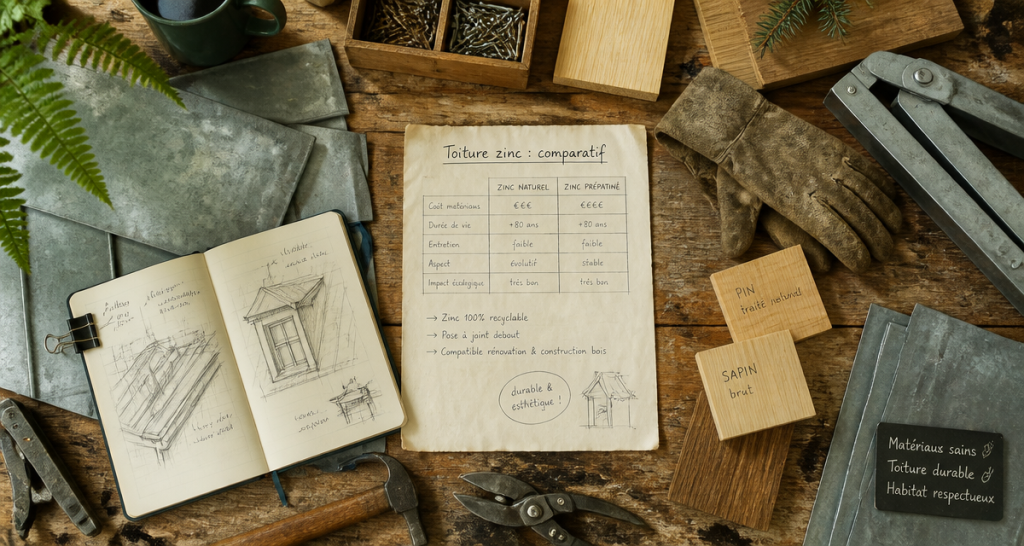 prix d un toit en zinc matériaux outils atelier