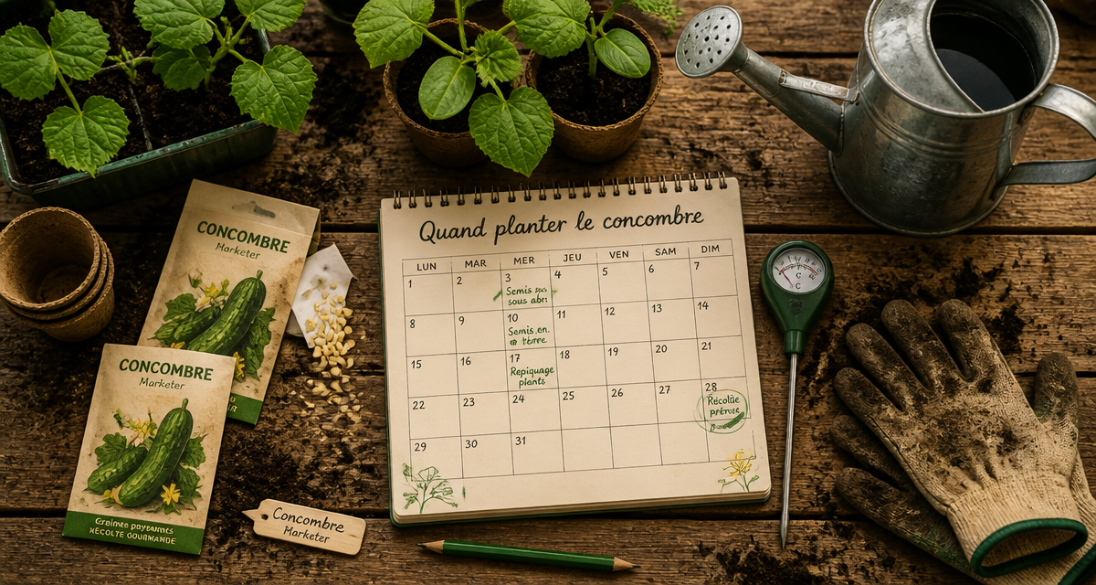 Quand planter concombre, semis et calendrier jardinage