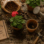 quand planter geranium sur table de jardinage