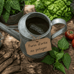 Que peut on arroser avec du purin d'ortie, arrosoir zinc, orties, légumes, jardin