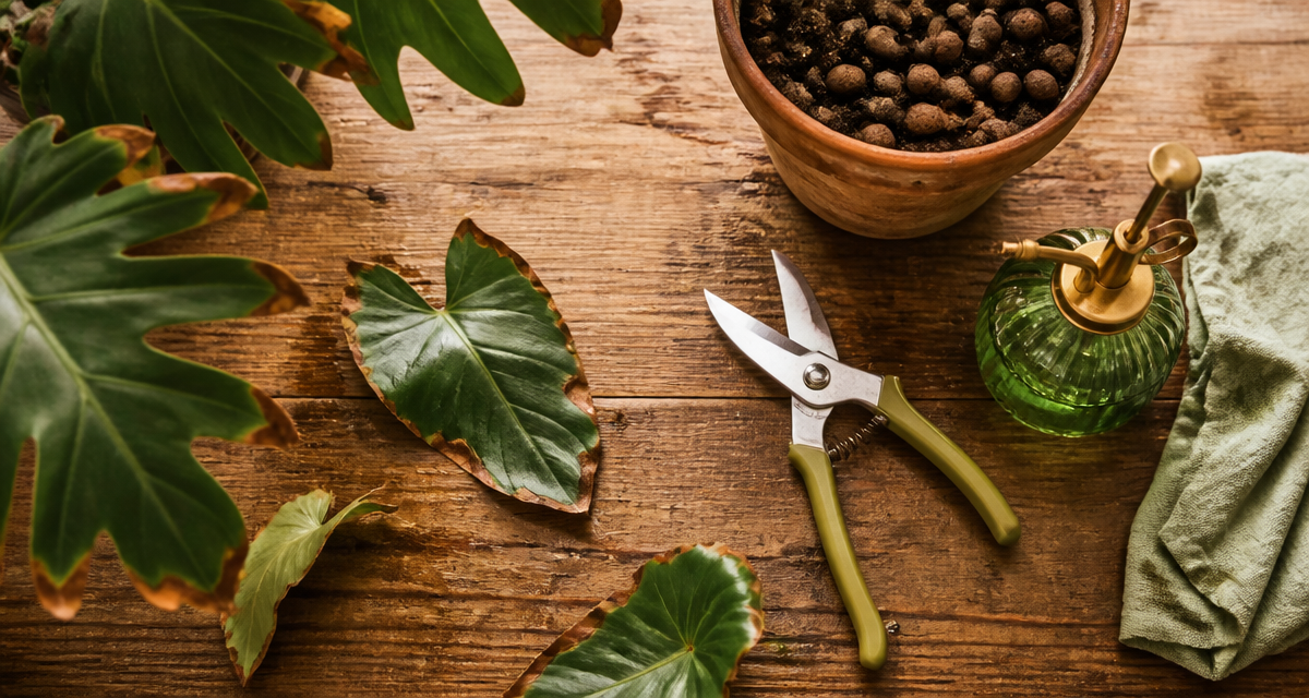 faut il couper le bout des feuilles marron outils