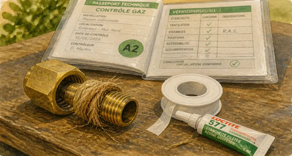 Joint filasse interdit : filasse sur filetage, risques sanitaires, anomalie gaz A2, alternatives conformes