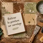 nettoyer peinture sur carrelage outils et produits