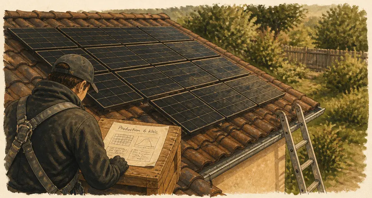 Rendement panneau solaire 6 kW : production réelle sur toit
