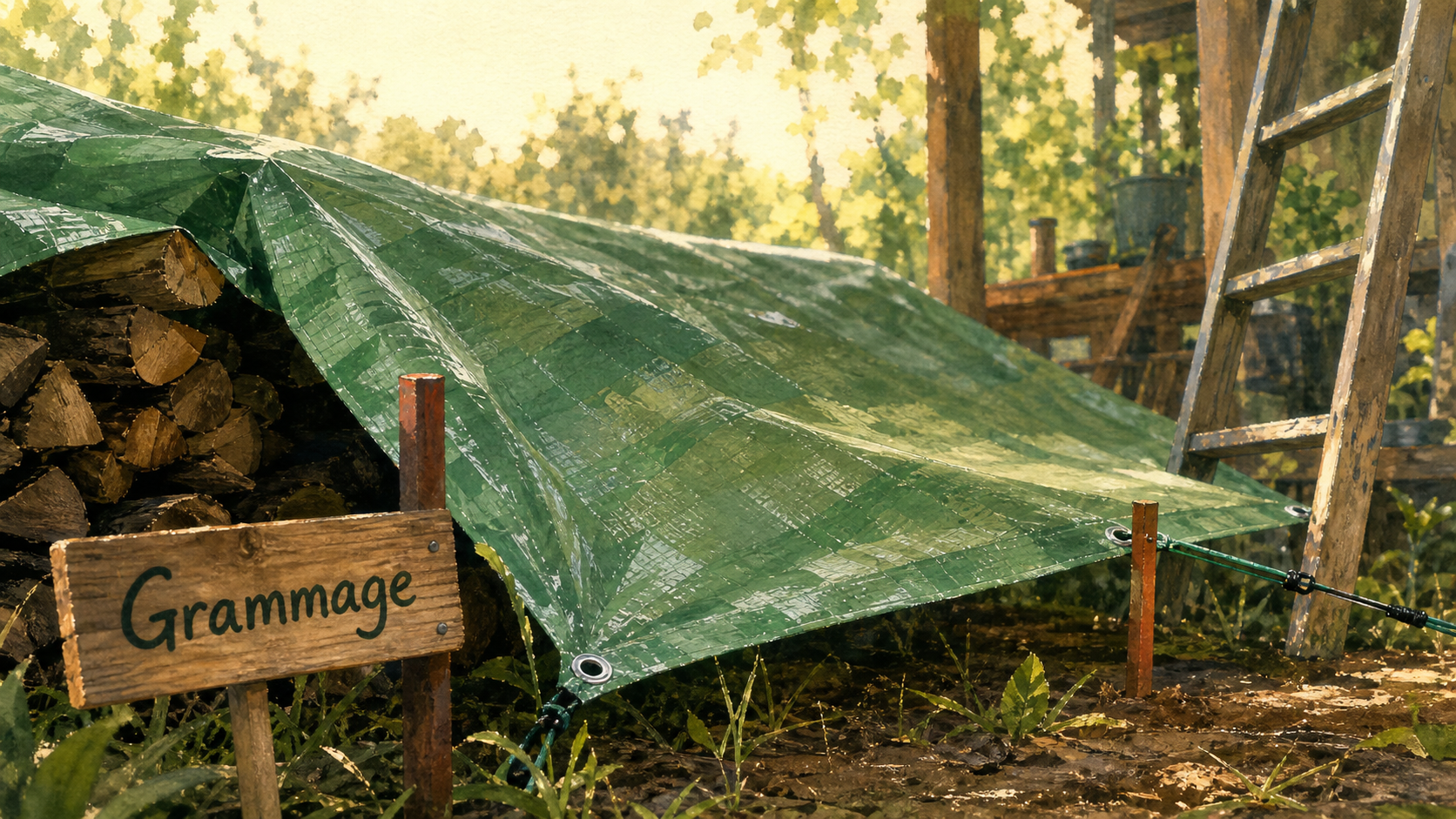 Une bâche de protection polyéthylène armée avec grammage et matériau idéal