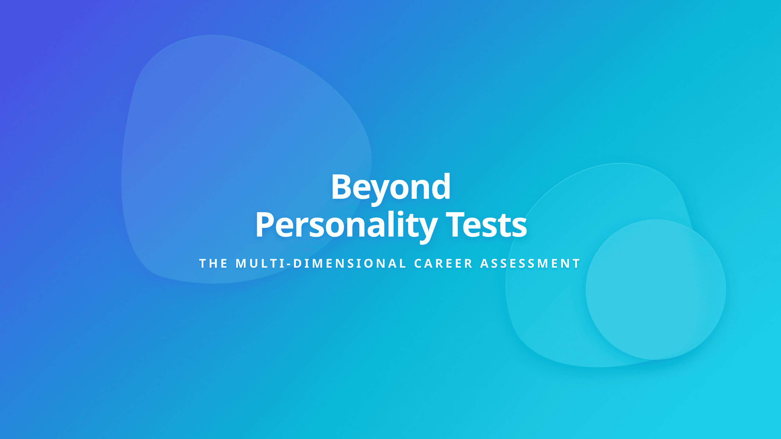 Career Assessment Architecture Beyond Personality Cover