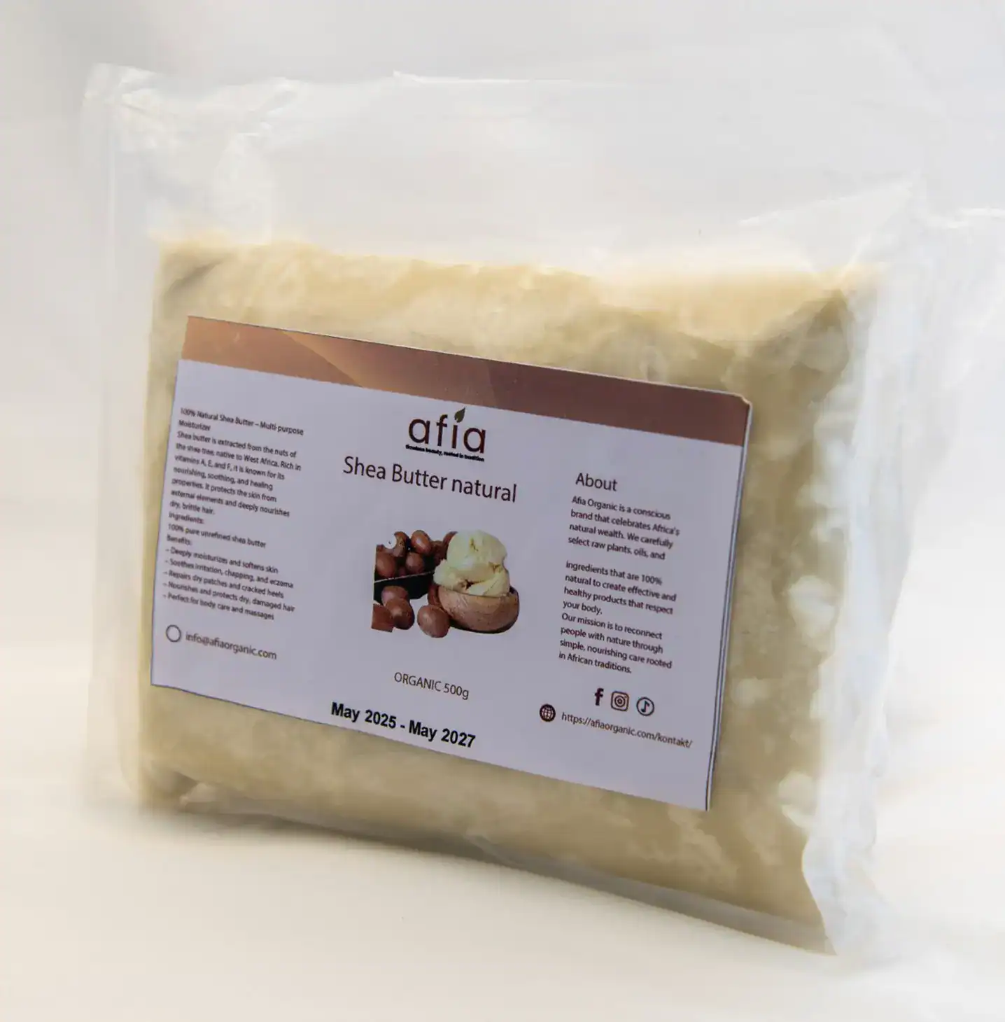 Raw Sheasmör från Afia Organic i 500g burk
